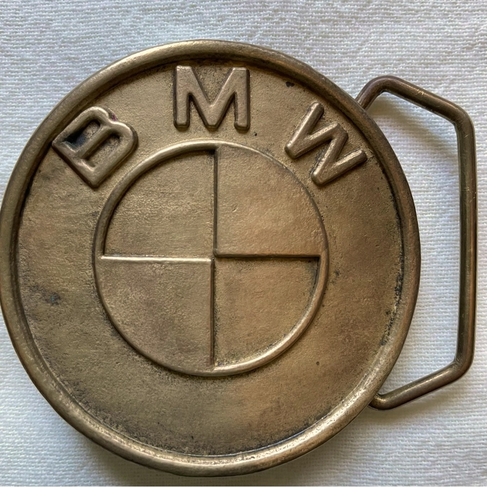 Vintage BMW Brass Belt Buckle